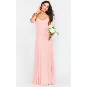 Show Me Your MuMu Godshaw Goddess Gown Rosebud Chiffon Dress Pink